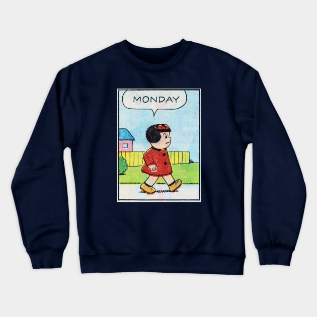 Monday Sucks Crewneck Sweatshirt by PopGraphics